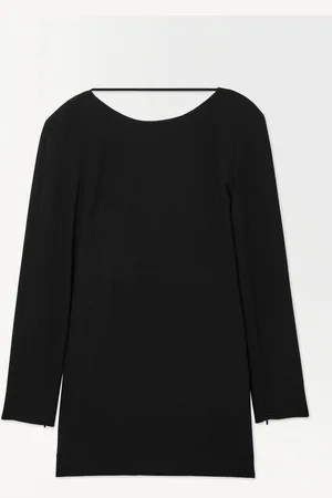 COS The Draped Open-Back Mini Dress