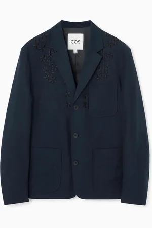 COS Floral Embroidered Blazer in
