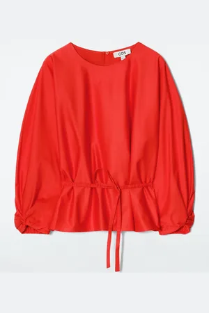COS Drawstring Peplum Blouse in