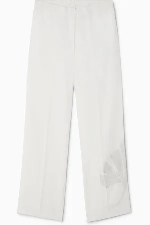 COS Embroidered Wide-Leg Trousers