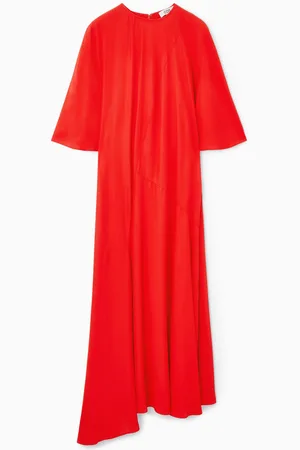COS Asymmetric Draped Midi Dress