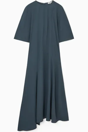 COS Asymmetric Draped Midi Dress
