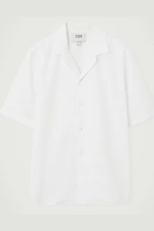 COS Relaxed Silk-Blend Short-Sleeve Shirt in