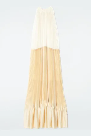 COS Plissé Halterneck Maxi Dress