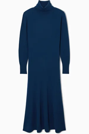 COS Power-Shoulder Merino Wool Maxi Dress