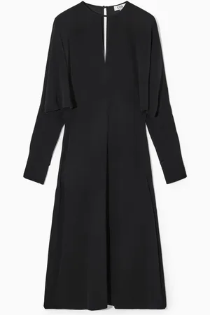 COS Cutout Fit-And-Flare Midi Dress