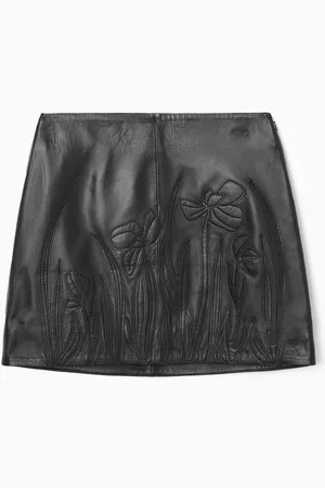 COS Appliquéd Leather Mini Skirt