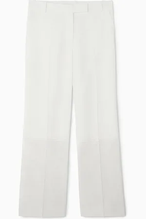 COS Satin-Panelled Wide-Leg Trousers in