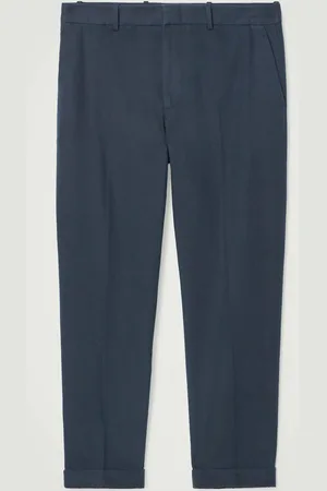 COS Turn-Up Tapered Twill Trousers in