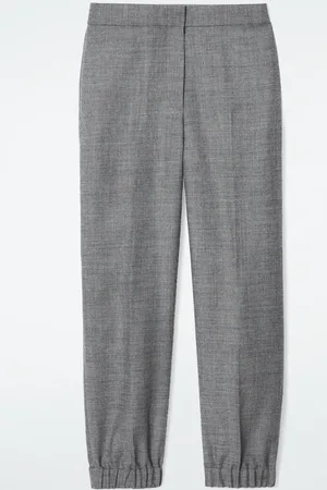 COS Elasticated Wool-Flannel Trousers in
