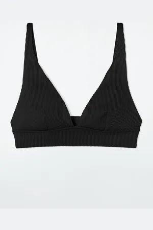 COS Ribbed High-Apex Bikini Top