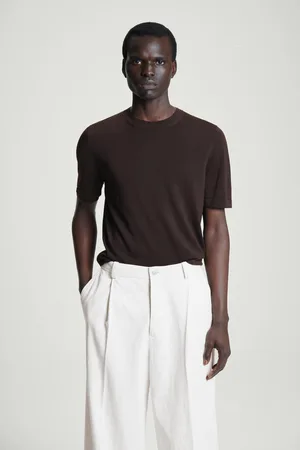 COS Slim Knitted Silk T-Shirt in