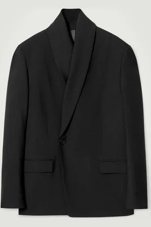 COS Relaxed Shawl-Collar Wool-Hopsack Blazer