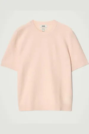COS Textured Knitted Cotton T-Shirt in
