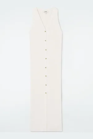 COS Buttoned Rib-Knit Maxi Dress