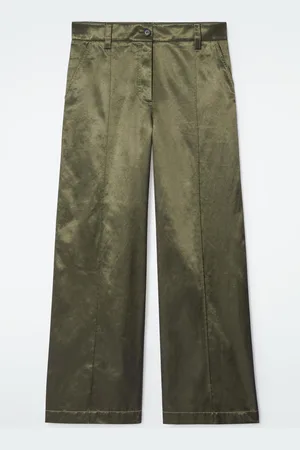 COS Pintucked Satin Utility Trousers in