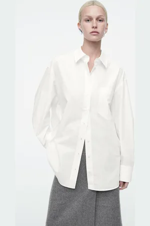 COS Oversized Curved-Hem Shirt