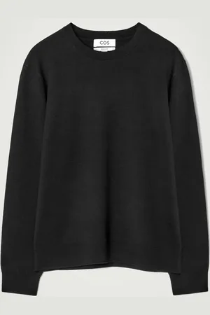 COS Leather-Panelled Merino Wool Jumper