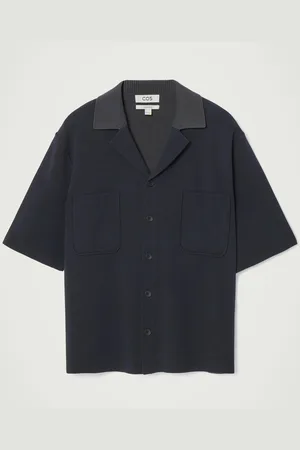 COS Oversized Double-Faced Knitted Shirt in