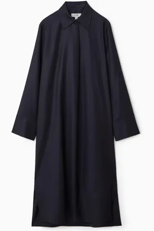 COS Deconstructed Wool Midi Shirt Dress