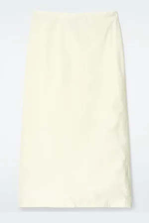 COS Cotton Drawstring Midi Skirt
