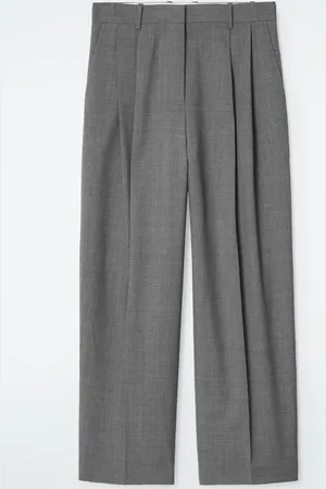 COS Relaxed Twill Wide-Leg Trousers in