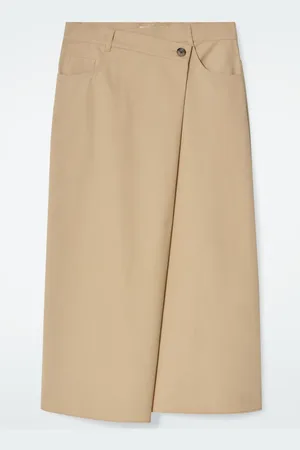 COS Asymmetric Cotton Midi Skirt