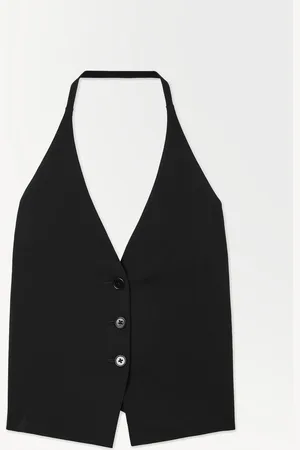 COS The Halterneck Silk-Blend Waistcoat