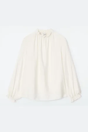 COS Ruffled High-Neck Blouse in