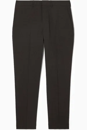 COS Slim Wool Mélange Tapered Trousers in
