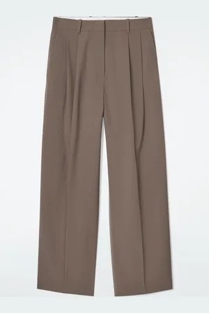 COS Relaxed Twill Wide-Leg Trousers in