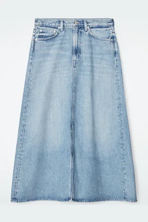 COS A-Line Denim Midi Skirt