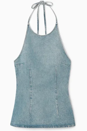 COS Denim Halterneck Top