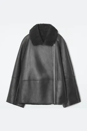 COS Oversized Shearling Aviator Jacket