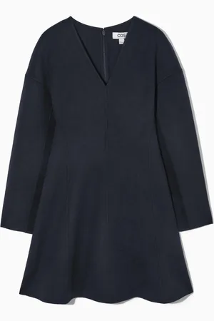 COS V-Neck Double-Faced Wool Dress