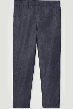 COS The Raw Denim Barrel-Leg Trousers in