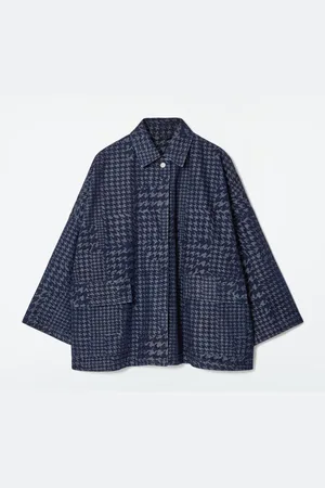 COS Houndstooth-Jacquard Denim Jacket
