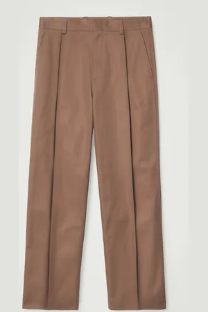 COS Relaxed Cotton Straight-Leg Trousers in