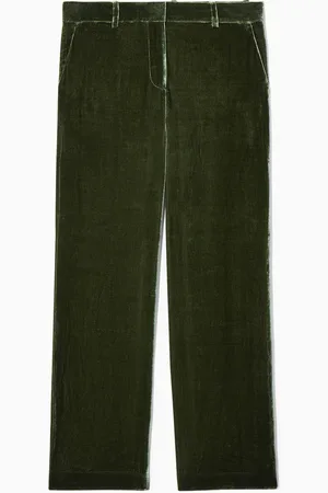 COS Silk-Blend Velvet Straight-Leg Trousers in