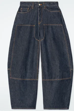 COS Western Barrel-Leg Raw Denim Trousers in