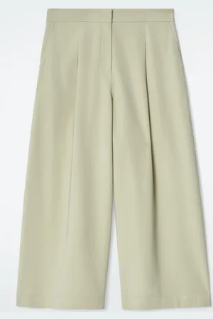 COS Cropped Wide-Leg Trousers in