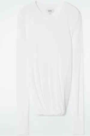 COS Twisted-Hem Silk Top