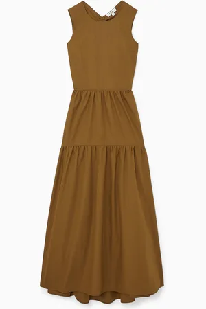 COS Open-Back Tiered Midi Dress