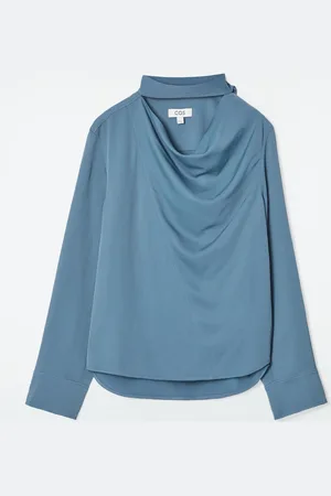 COS Draped Scarf-Detail Blouse in