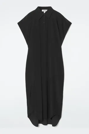COS Oversized Silk Midi Shirt Dress
