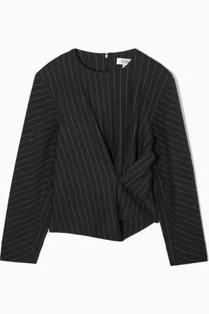 COS Pinstriped Draped Top