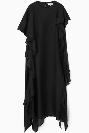 COS Ruffled Asymmetric Midi Dress