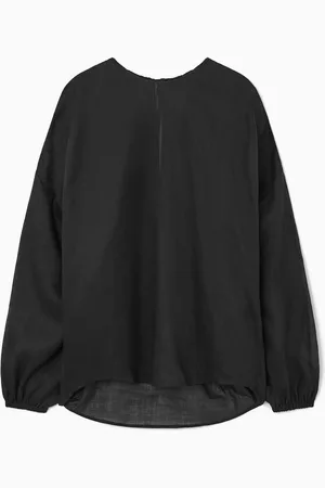 COS Tie-Back Ramie Blouse