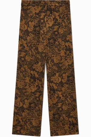 COS Wide-Leg Floral-Print Trousers