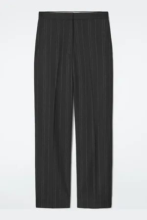 COS Relaxed Pinstriped Barrel-Leg Trousers